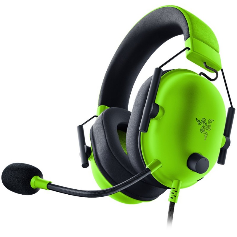 Razer BlackShark V2 X - Green, 12 Hz – 28 KHz Frequency Response, 32 Ω (1 kHz) Impedance, Razer TriForce Driver, Breathable memory