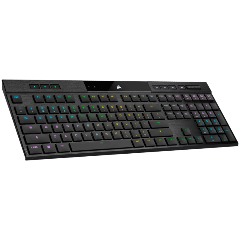 CORSAIR K100 RGB AIR Wireless Ultra-Thin Mechanical, Backlit RGB LED, CHERRY ULP Tactile, Black