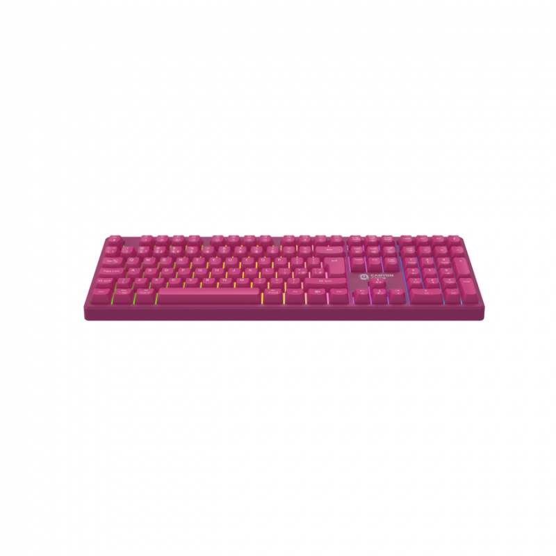 Canyon 105keys gaming keyboard,with 2.4G+ Bluetooth mode, battery 2000mAh, RGB backlight 3 types and 7 colors, size:407*119*19mm, PVC cable 1.8M , Black,weight:556+/-10g