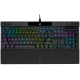 Corsair K70 RGB PRO Optical-Mechanical Gaming Keyboard, Backlit RGB LED, CORSAIR OPX, Black, Black PBT Keycaps, EAN:0840006660163
