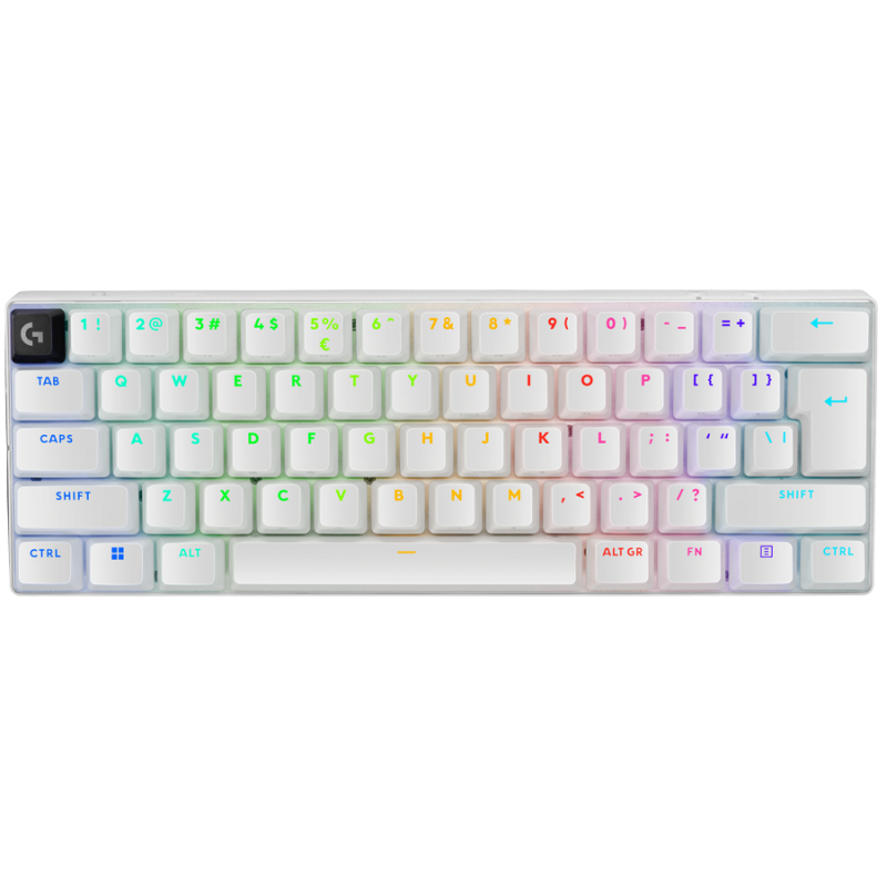 LOGITECH G PRO X 60 LIGHTSPEED Wireless Gaming Keyboard (Tactile) - WHITE - US INT'L - 2.4GHZ/BT - EMEA28-935 - TACTILE SWITCH, 920-011930