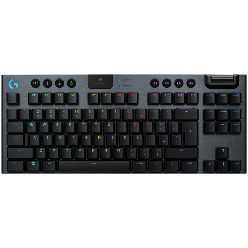LOGITECH G915 X LIGHTSPEED TKL Wireless Gaming Keyboard - BLACK - US INT'L - 2.4GHZ/BT  - EMEA28i-935 - LINEAR, 920-012747