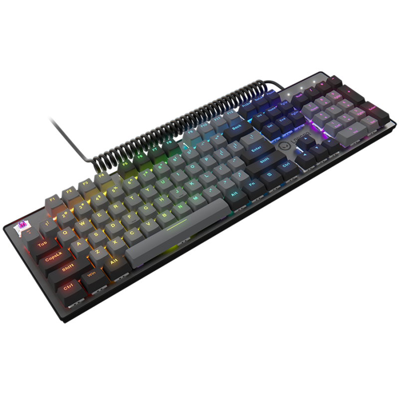 LORGAR Azar 514, Wired mechanical gaming keyboard, RGB backlight, 1680000 colour variations, 18 modes, keys number: 104, 50M clicks, linear