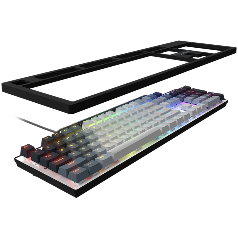LORGAR Azar 514, Wired mechanical gaming keyboard, RGB backlight, 1680000 colour variations, 18 modes, keys number: 104, 50M clicks, linear