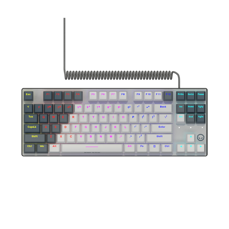LORGAR Azar 514TKL, Wired RGB mechanical gaming keyboard, white, EN layout, LRG-GK514TKL-WH-US
