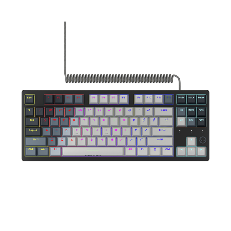 LORGAR Azar 514TKL, Wired RGB mechanical gaming keyboard, white, EN layout, LRG-GK514TKL-WH-US