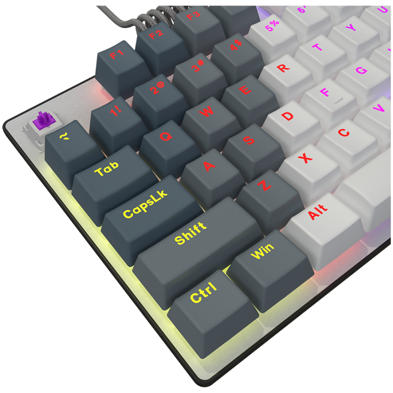 LORGAR Azar 514TKL, Wired RGB mechanical gaming keyboard, white, EN layout, LRG-GK514TKL-WH-US