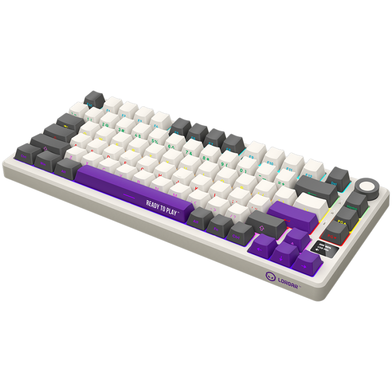 LORGAR KBP7075W, Wireless 75% Mechanical Gaming Keyboard Pro, Beige, EN layout, LRG-KBP7075W-RT-US