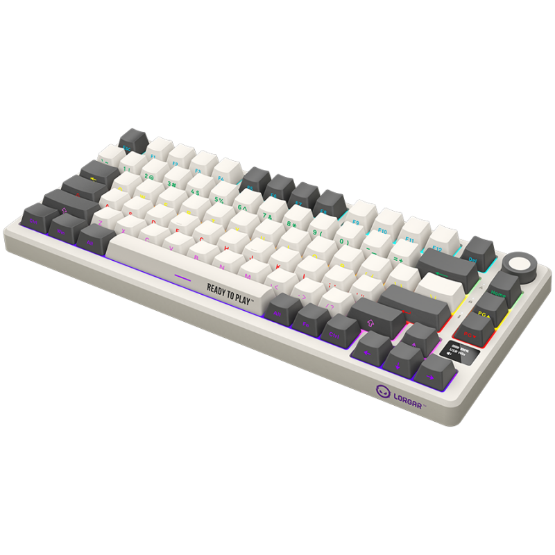 LORGAR KBP7075W, Wireless 75% Mechanical Gaming Keyboard Pro, Beige, EN layout, LRG-KBP7075W-RT-US