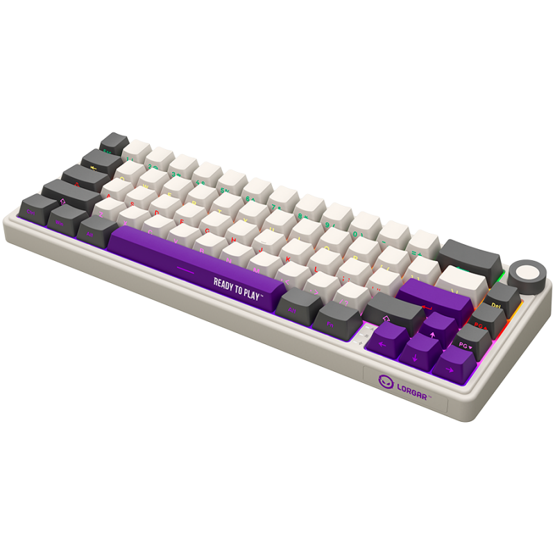LORGAR KBP70MW, Wireless 65% Mechanical Gaming Keyboard Pro, Beige, EN layout, LRG-KBP70MW-RT-US