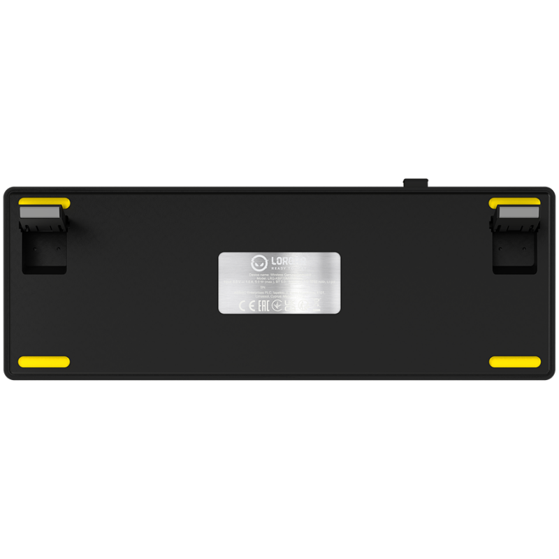 LORGAR KBP70MW, Wireless 65% Mechanical Gaming Keyboard Pro, Black/yellow, EN layout, LRG-KBP70MW-YL-US