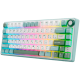 ROYAL KLUDGE R75 Sky Cyan Gaming Keyboard K silver switch