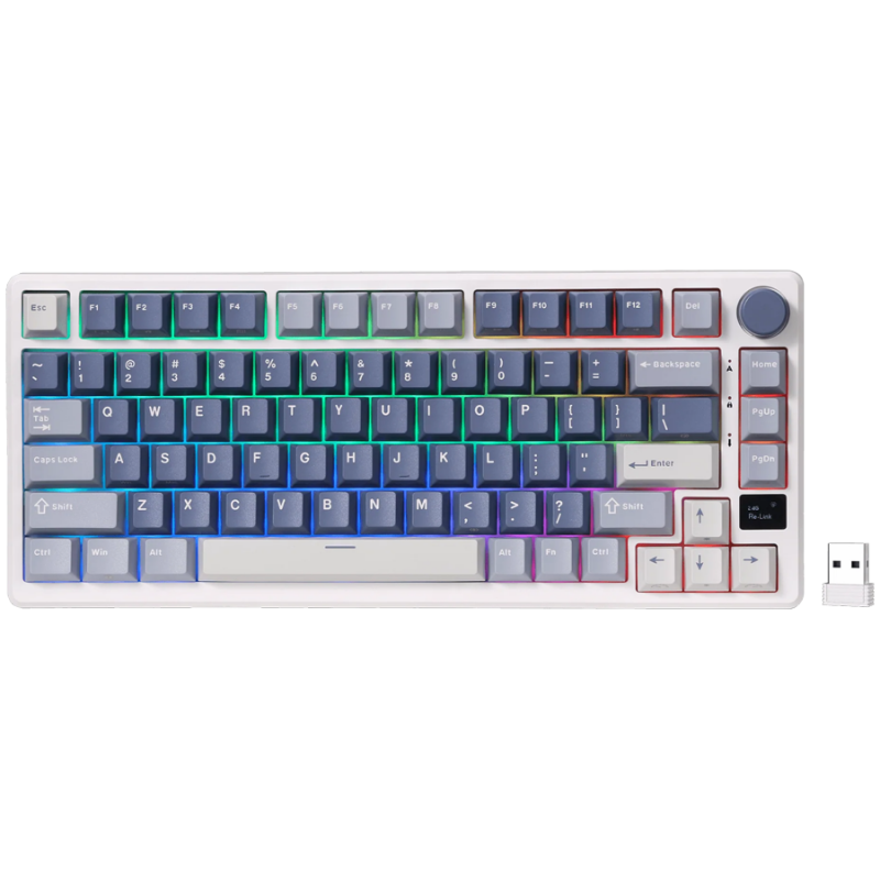ROYAL KLUDGE RK-M75 Ocean Blue Gaming Keyboard K Sliver switch