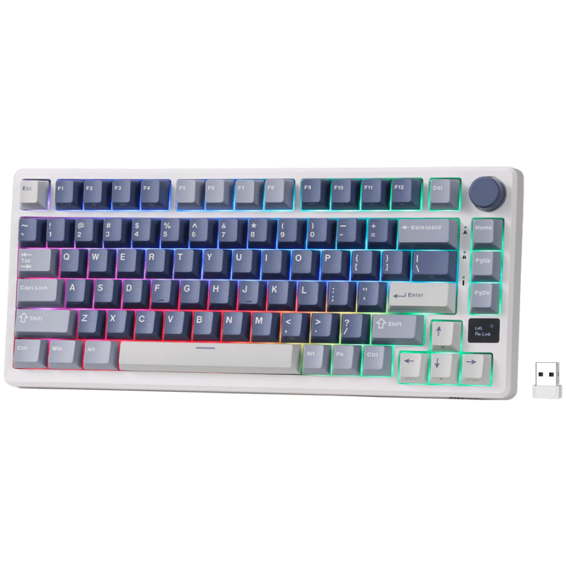 ROYAL KLUDGE RK-M75 Ocean Blue Gaming Keyboard K Sliver switch