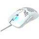 CANYON,Gaming Mouse with 7 programmable buttons, Pixart 3519 optical sensor, 4 levels of DPI and up to 4200, 5 million times key life, 1.65m Ultraweave cable, UPE feet and colorful RGB lights, White, size:128.5x67x37.5mm, 105g-CND-SGM11W