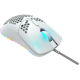 CANYON,Gaming Mouse with 7 programmable buttons, Pixart 3519 optical sensor, 4 levels of DPI and up to 4200, 5 million times key life, 1.65m Ultraweave cable, UPE feet and colorful RGB lights, White, size:128.5x67x37.5mm, 105g-CND-SGM11W