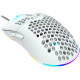 CANYON,Gaming Mouse with 7 programmable buttons, Pixart 3519 optical sensor, 4 levels of DPI and up to 4200, 5 million times key life, 1.65m Ultraweave cable, UPE feet and colorful RGB lights, White, size:128.5x67x37.5mm, 105g-CND-SGM11W
