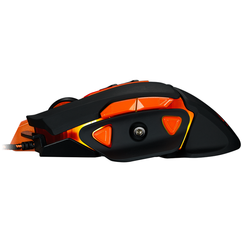 CANYON Optical gaming mouse, adjustable DPI setting 800/1000/1200/1600/2400/3200/4800/6400, LED backlight, moveable weight slot and retractable top cover for comfortable usage-CND-SGM6N