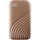 WD My Passport External SSD 1TB USB 3.2, Gold, 1050MB/s Read, 1000MB/s Write, PC & Mac Compatiable-WDBAGF0010BGD-WESN