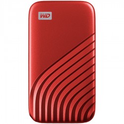 WD My Passport External SSD 1TB USB 3.2, Red, 1050MB/s Read, 1000MB/s Write, PC & Mac Compatiable