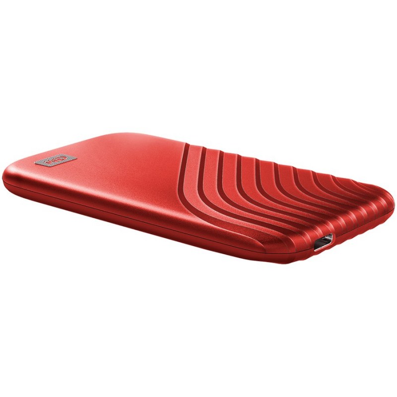WD My Passport External SSD 1TB USB 3.2, Red, 1050MB/s Read, 1000MB/s Write, PC & Mac Compatiable-WDBAGF0010BRD-WESN