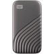 WD My Passport External SSD 1TB USB 3.2, Space Gray, 1050MB/s Read, 1000MB/s Write, PC & Mac Compatiable-WDBAGF0010BGY-WESN