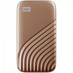 WD My Passport External SSD 2TB USB 3.2, Gold, 1050MB/s Read, 1000MB/s Write, PC & Mac Compatiable