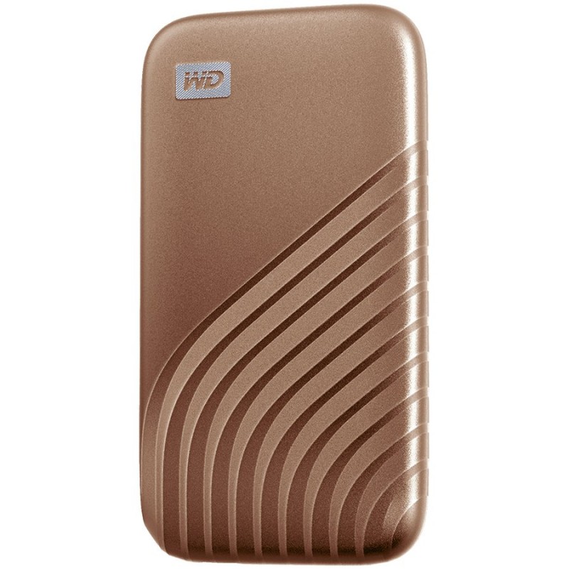 WD My Passport External SSD 2TB USB 3.2, Gold, 1050MB/s Read, 1000MB/s Write, PC & Mac Compatiable-WDBAGF0020BGD-WESN