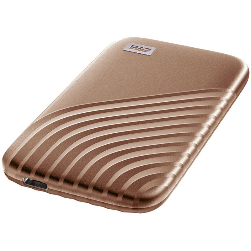 WD My Passport External SSD 2TB USB 3.2, Gold, 1050MB/s Read, 1000MB/s Write, PC & Mac Compatiable-WDBAGF0020BGD-WESN