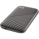 WD My Passport External SSD 2TB USB 3.2, Space Gray, 1050MB/s Read, 1000MB/s Write, PC & Mac Compatiable-WDBAGF0020BGY-WESN
