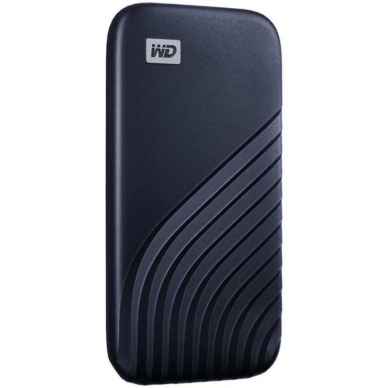 WD My Passport External SSD 500GB  USB 3.2, Midnight Blue, 1050MB/s Read, 1000MB/s Write, PC & Mac Compatiable-WDBAGF5000ABL-WESN