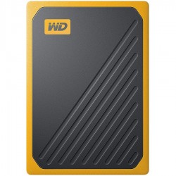 WD My Passport Go 500GB External SSD, USB 3.0, Read/Write: 400 / 400 MB/s, Black w/Amber trim
