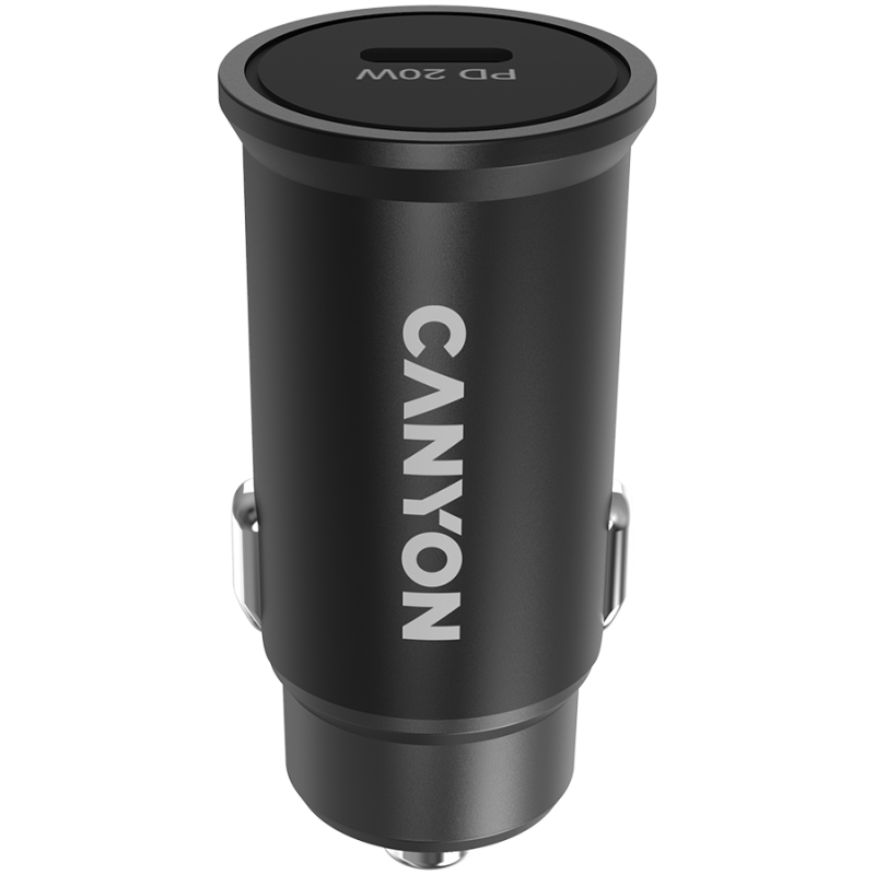 Canyon, PD 20W Pocket size car charger, input: DC12V-24V, output: PD20W, support iPhone12 PD fast charging, Compliant with CE RoHs