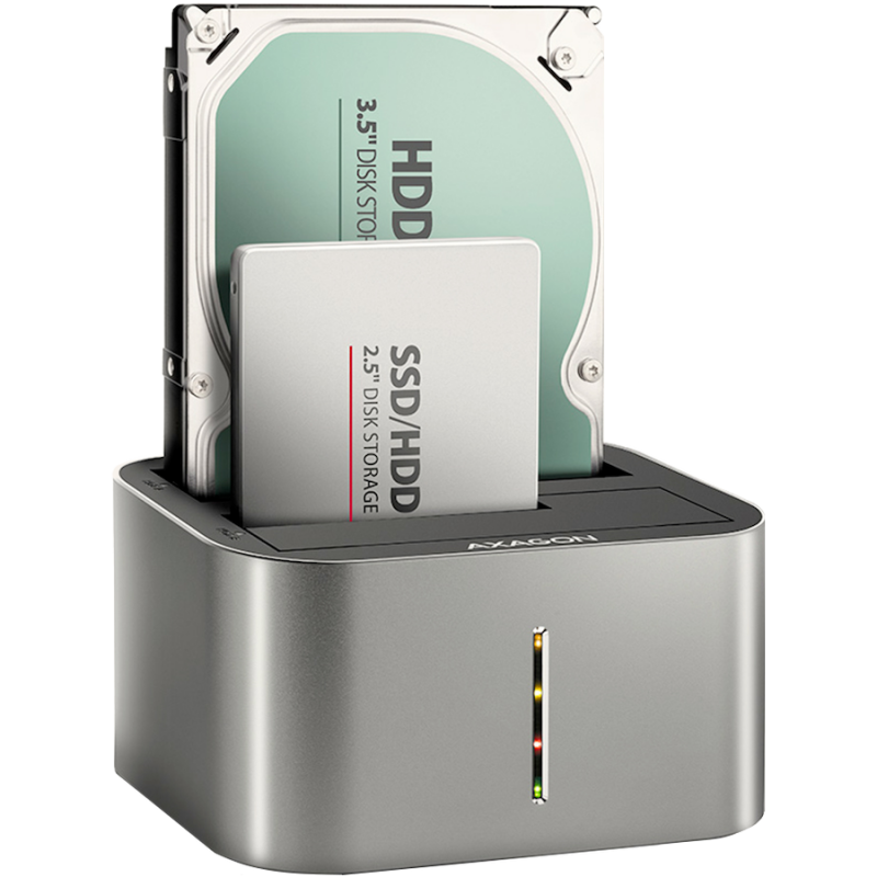 AXAGON ADSA-DC USB3.2 Gen1 - 2x SATA 6G CLONE DUAL HDD Dock Station ASMedia, ADSA-DC