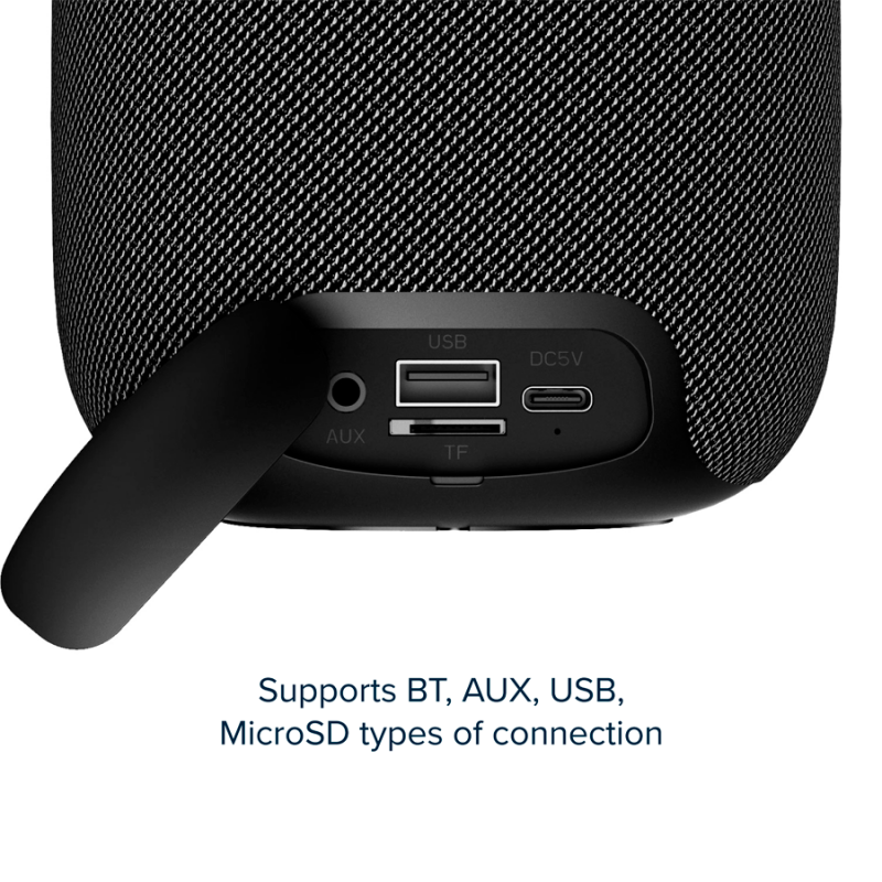 CANYON BSP-8, Bluetooth Speaker, BT V5.2, BLUETRUM AB5362B, TF card support, Type-C USB port, 1800mAh polymer battery, Max Power 10W