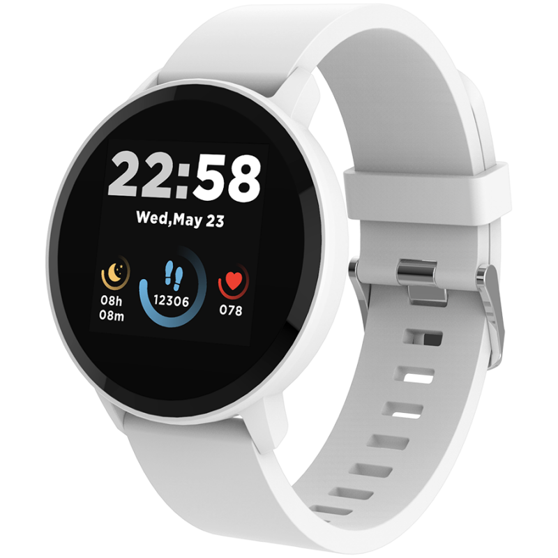 CANYON Smart watch, 1.3inches IPS full touch screen, Round watch, IP68 waterproof, multi-sport mode, BT5.0, compatibility with iOS and