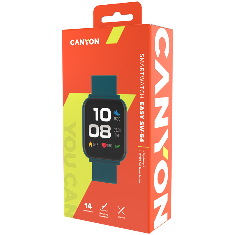 CANYON smart watch Easy SW-54 Green, CNS-SW54BG