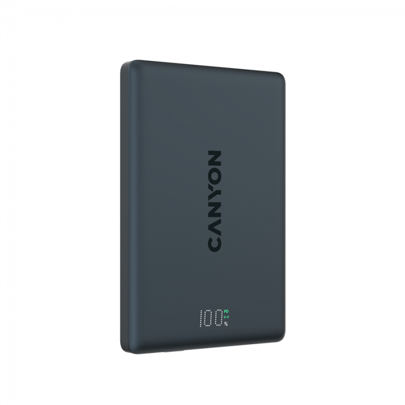 CANYON magnetic power bank OnPower 500 PD20W 5000mAh Aluminium Interstellar Black