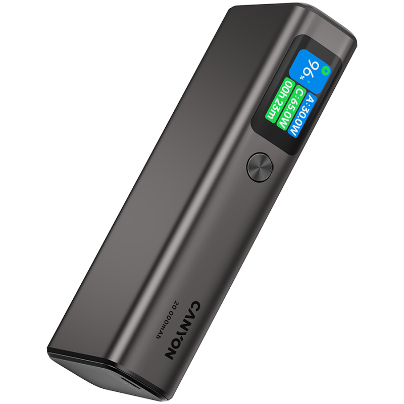 CANYON power bank OnPower 230 TFT 20000 mAh PD130W Dark Grey, CNS-CPB230DG