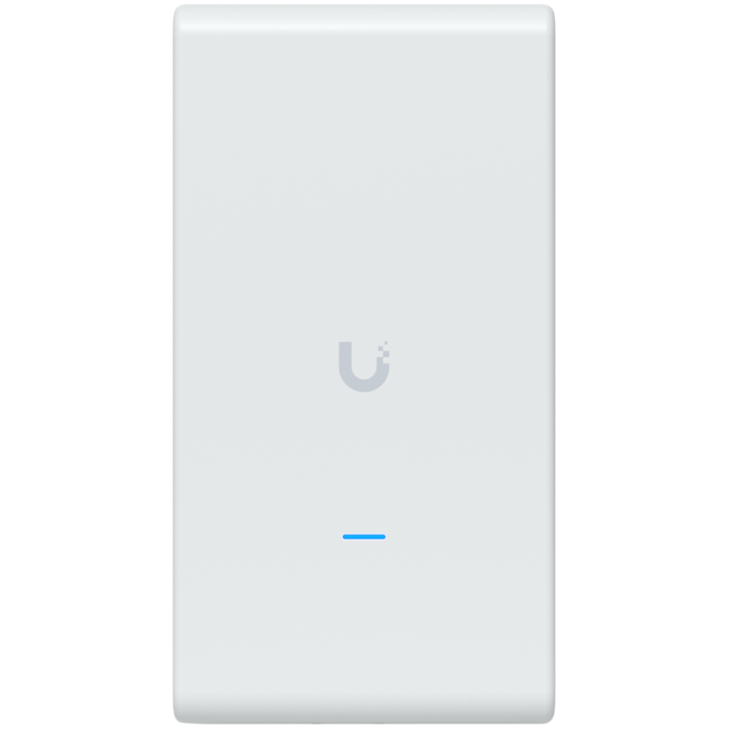 Ubiquiti U6-Mesh-Pro-EU Indoor/outdoor WiFi 6 AP with 4 spatial streams, an integrated super antenna, and a gigabit passthrough port