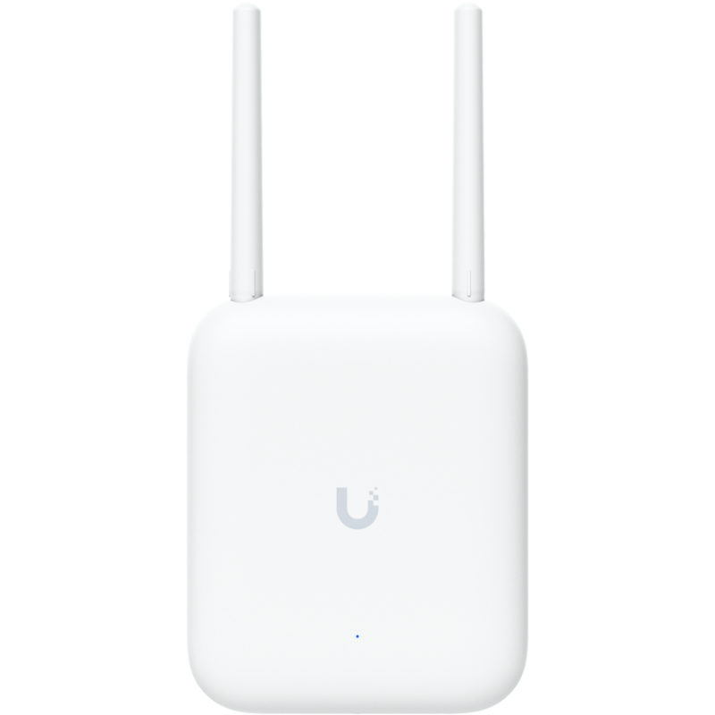 Ubiquiti U7-Outdoor All-weather WiFi 7 AP with 4 spatial streams, an integrated directional super antenna, and versatile mounting options