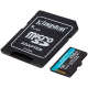 KINGSTON 256GB microSDXC Canvas Go Plus Gen4 200MB/s A2 U3 V30 Card + Adapter, SDCG4/256GB