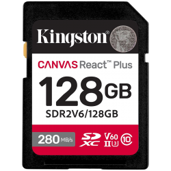 Kingston 128GB SDXC Canvas React Plus SDXC UHS-II 280R/100W U3 V60