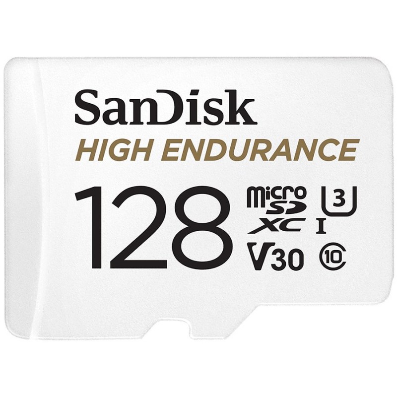 SANDISK 128GB MAX ENDURANCE microSDHC Card with Adapter-SDSQQVR-128G-GN6IA