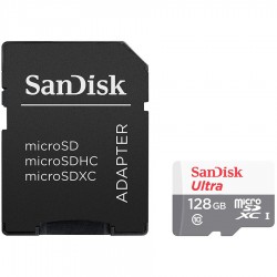 SANDISK 128GB Ultra microSDHC+SD Adapter
