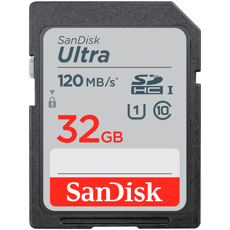 SANDISK Ultra 32GB SDHC Memory Card 100MB/s, Class 10 UHS-I-SDSDUNR-032G-GN3IN