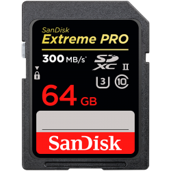 SanDisk Extreme PRO 64GB V60 UHS-II SD cards, 280/100MB/s,V60,C10,UHS-II, EAN: 619659202125