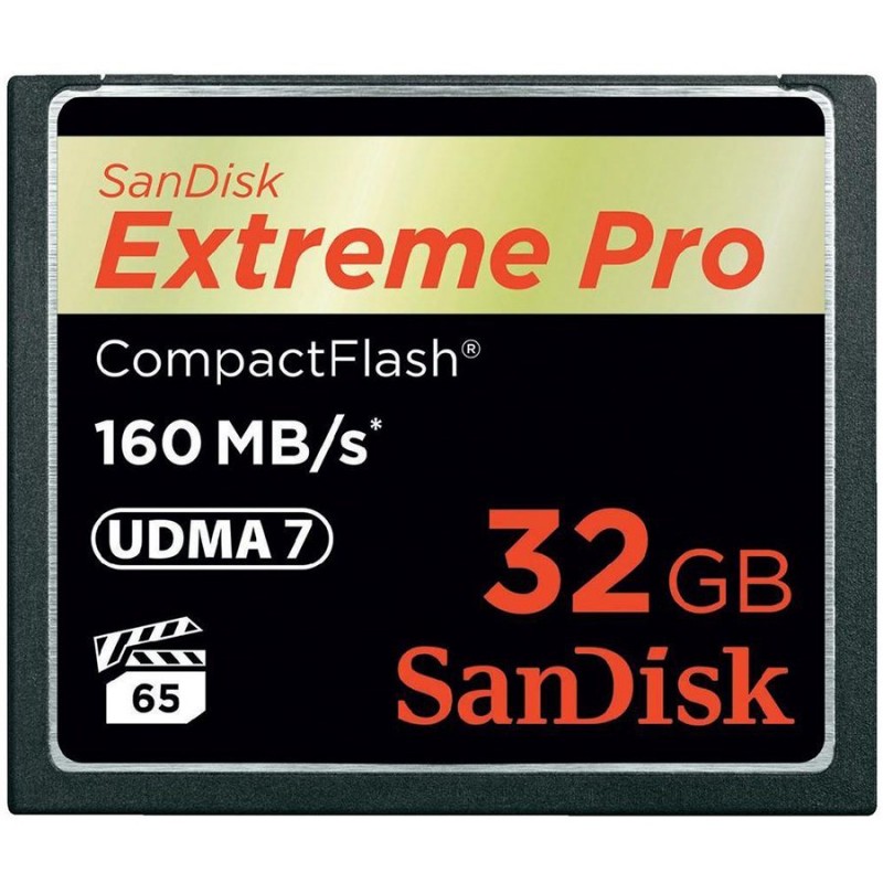 SanDisk Extreme Pro CF 160MB/s 32 GB VPG 65, UDMA 7; EAN: 619659102432-SDCFXPS-032G-X46