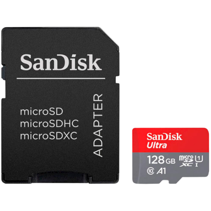 SanDisk Ultra microSDXC 128GB + SD Adapter 140MB/s  A1 Class 10 UHS-I - Imaging Packaging; EAN:619659200022, SDSQUAB-128G-GN6IA