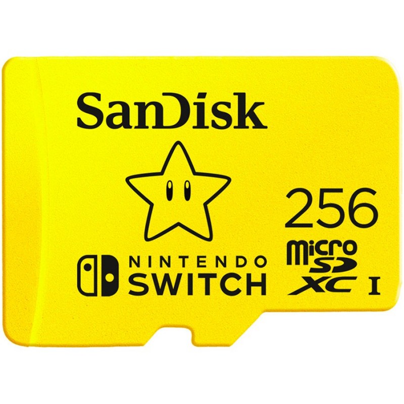 SanDisk microSDXC card for Nintendo Switch 256GB, 100MB/s Read, 90MB/s Write, V30, U3, C10, A1, UHS-1-SDSQXAO-256G-GNCZN